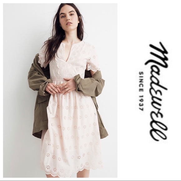 Madewell Dresses & Skirts - Madewell Scalloped Eyelet Midi Dress